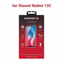 Swissten sklo Full Glue Redmi 13C, černé  