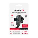 Swissten Smart držák do ventilace auta s bezdrátovým nabíjením 15W S-Grip W2-AV5