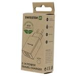Swissten nabíječka Smart IC 2× USB 2.1A, bílá  