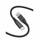Swissten Soft Silicone kabel USB/USB-C 0,4 m, černý