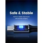 Swissten Textilní datový kabel Arcade USB-C / USB-C 2m 5A (100W) pro notebooky, černý
