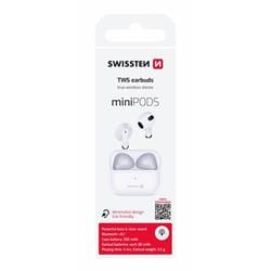 Swissten TWS sluchátka Minipods, bílá