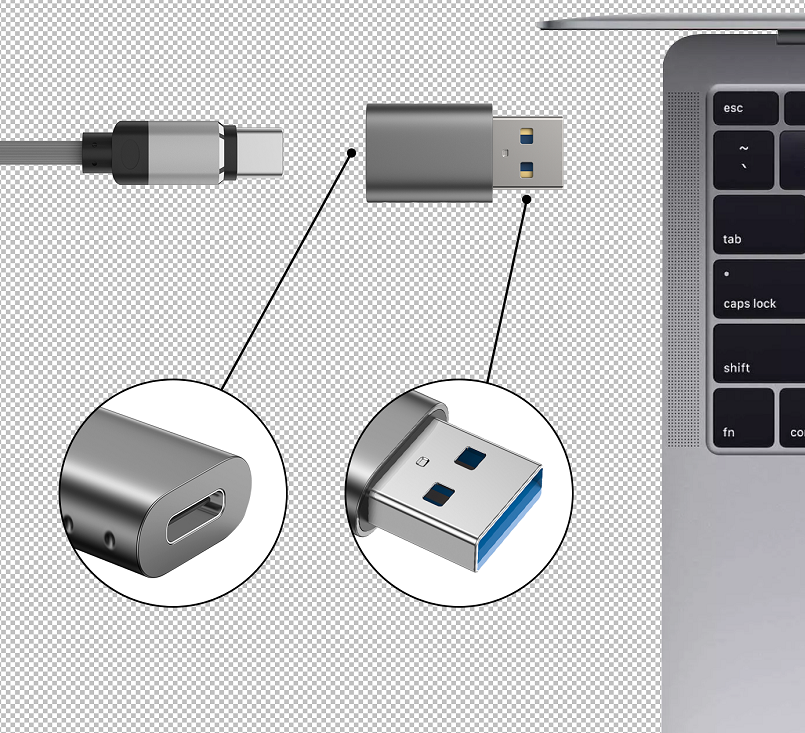 Swissten USB-A/USB-C adaptér