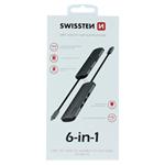 Swissten USB-C hub 6v1, aluminium  