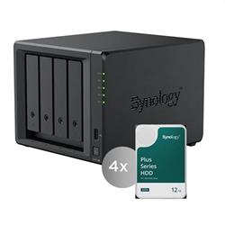 Synology DS423+ DiskStation včetně 4ks HDD 12TB (HAT3300-12T), CPU J4125, RAM 2GB, 2x GLAN, 2x M.2 slot