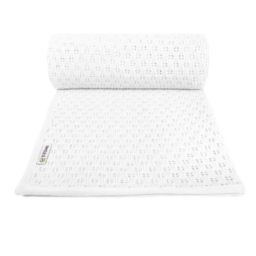 T-TOMI Pletená deka SUMMER White