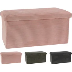 Taburet Homestyling s úložným priestorom SAMET 76 x 40 cm, zelený