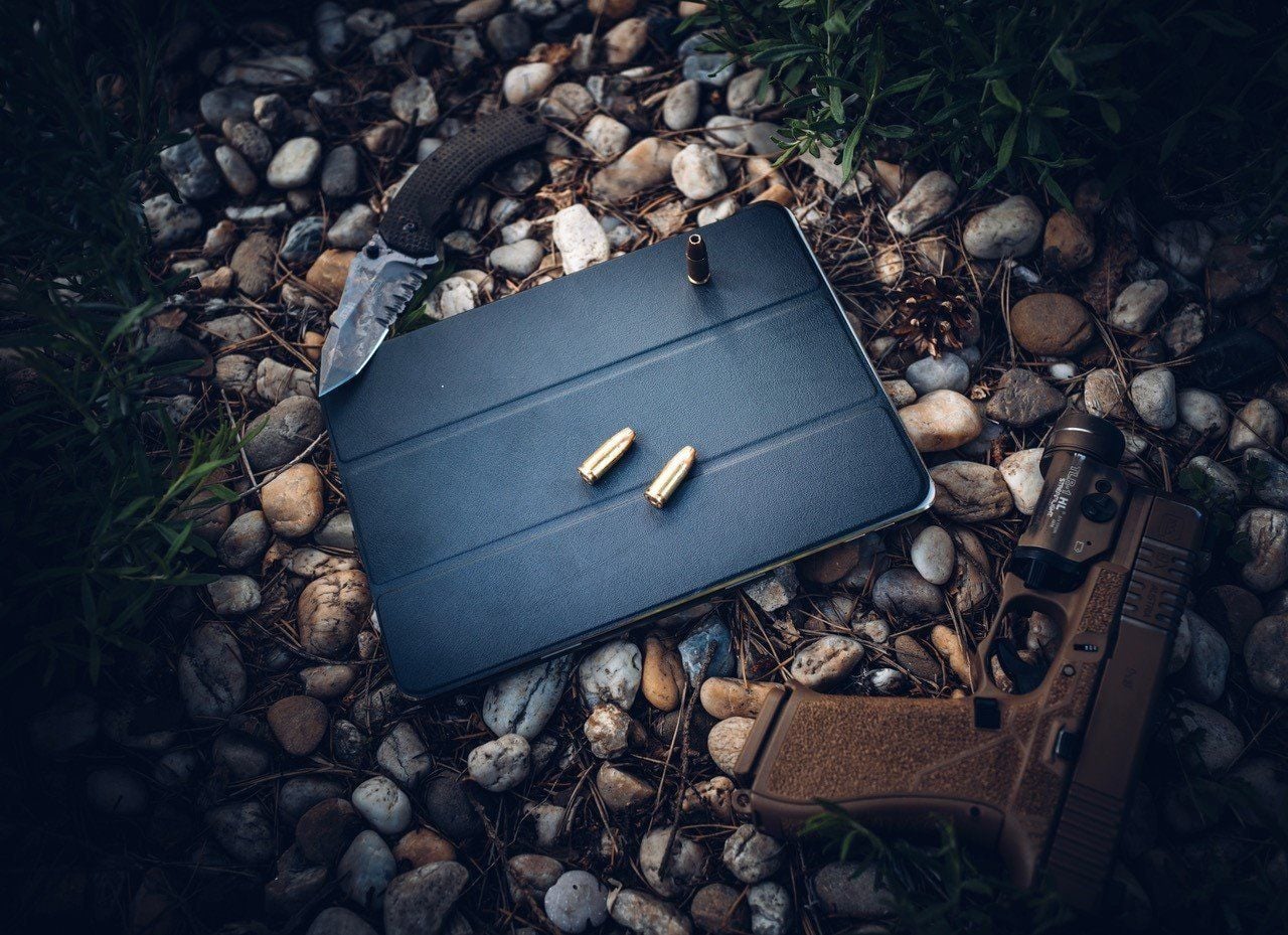 Tactical Book Tri Fold Pouzdro pro Samsung T500/T505 Galaxy Tab A7 10.4 Navy
