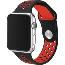 Tactical Double Silikonový Pásek pro Samsung Gear S3 Black/Red - černo červený