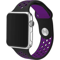 Tactical Double Silikonový Pásek pro Xiaomi Amazfit Pace Black/Purple - černo fialový