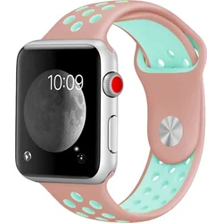 Tactical Double Silikonový Pásek pro Xiaomi Amazfit Pace Pink/Green - růžovo zelený