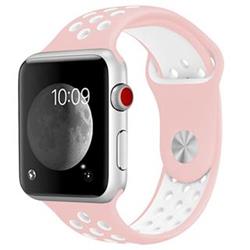 Tactical Double silikónový remienok pre Apple Watch 1/2/3 38mm Pink/White - ružovo biely 2445329