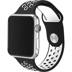 Tactical Double silikonový řemínek pro Apple Watch 1/2/3 38mm Black/White - černo bílý