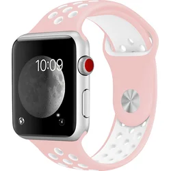 Tactical Double silikonový řemínek pro Apple Watch 1/2/3 42mm Pink/White - růžovo bílý