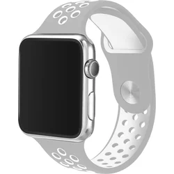 Tactical Double silikonový řemínek pro Apple Watch 4 40mm Grey/White - šedo bílý
