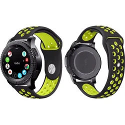 Tactical Double silikonový řemínek pro Samsung Gear 42mm Black/Yellow - černo žlutý
