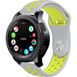 Tactical Double silikonový řemínek pro Samsung Gear 46mm Grey/Yellow - šedo žlutý