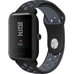 Tactical Double silikonový řemínek pro Xiaomi Amazfit Bip Black/Grey - černo šedý