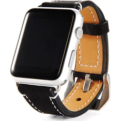 Tactical Genuine kožený řemínek pro Apple Watch 4 44mm Black - černý