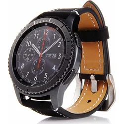 Tactical Genuine kožený řemínek pro Samsung Gear 46mm Black - černý
