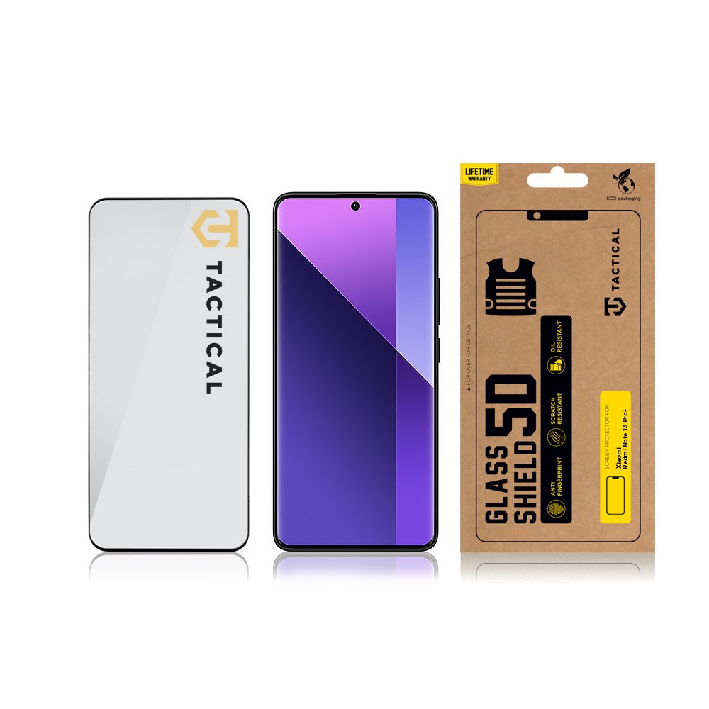 Tactical Glass Shield 5D sklo pro Xiaomi Redmi Note 13 Pro+ 5G Black