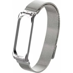 Tactical Loop magnetický kovový řemínek pro Xiaomi Mi Band 3/4 Silver