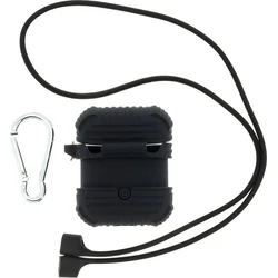 Tactical silikonové pouzdro vč. Karabiny pro Apple Airpods Black - černý
