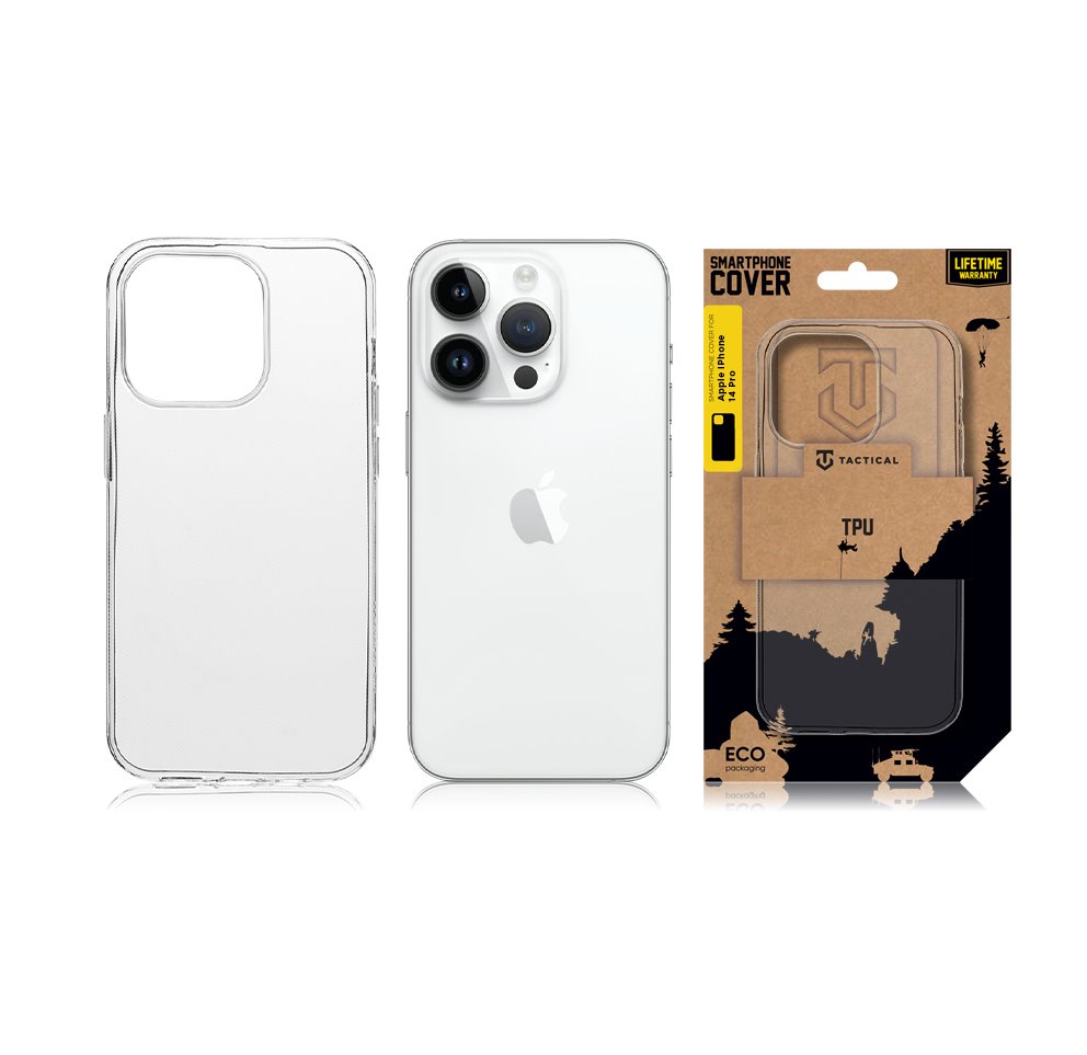 Tactical TPU Kryt pro Apple iPhone 14 Pro Transparent
