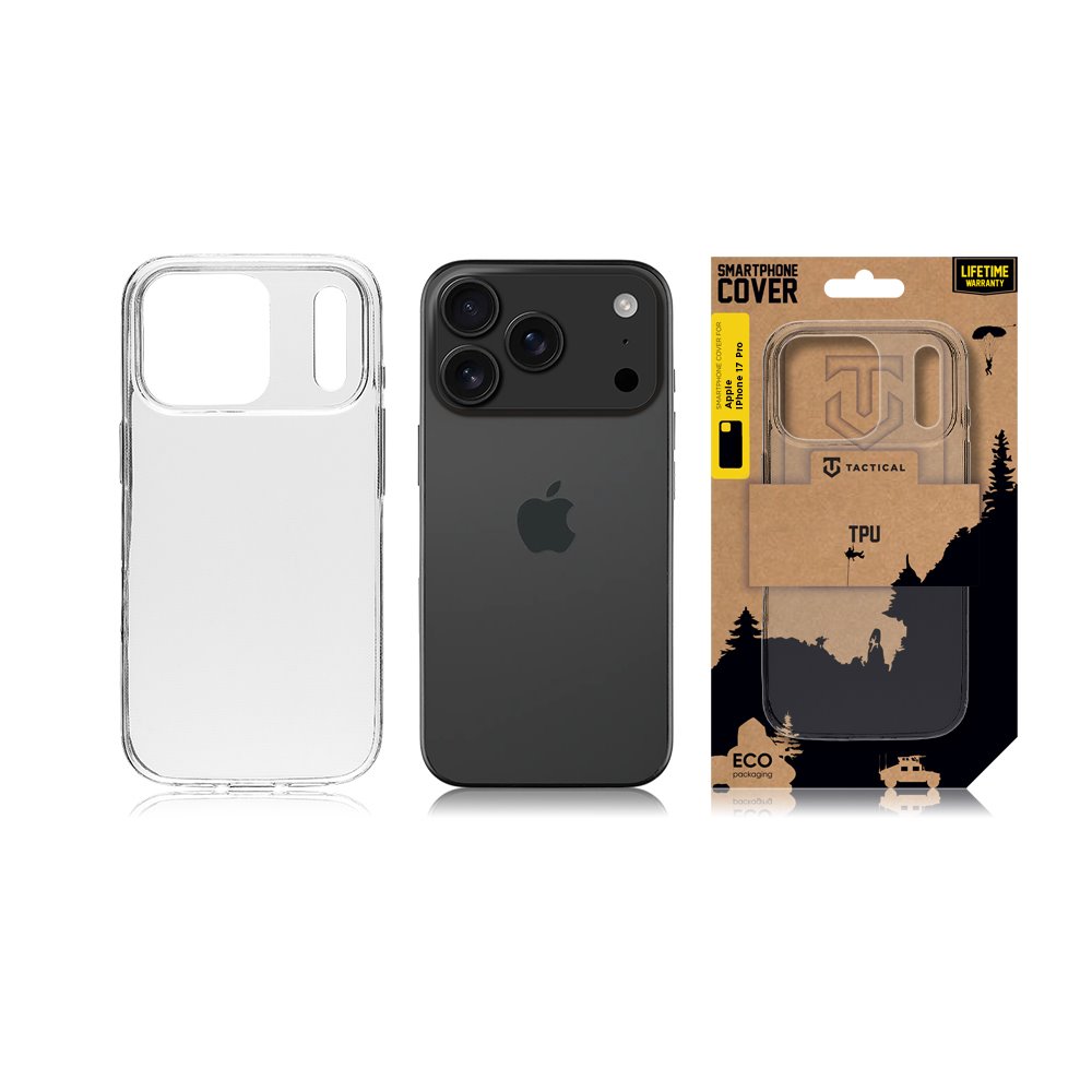 Tactical TPU Kryt pro Apple iPhone 17 Pro Transparent