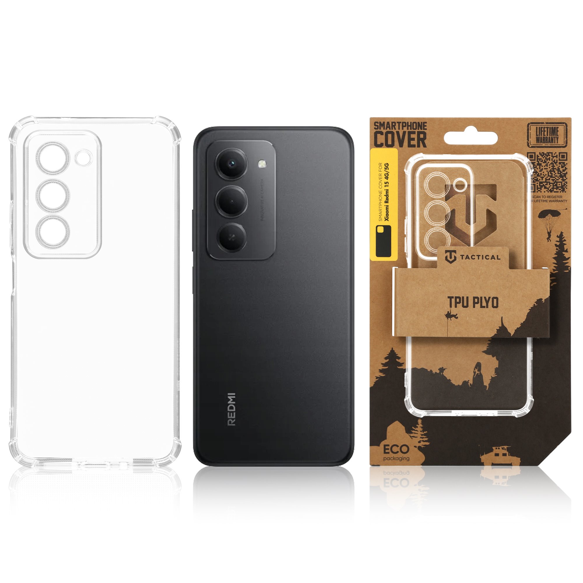 Tactical TPU Plyo Kryt pro Xiaomi Redmi 15 4G/5G Transparent