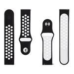 Taktické 840 Dvojitý silikónový remienok 22 mm čierna/biela