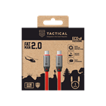 Taktický kábel Fat Man 2.0 USB-C/USB-C 1 m červený