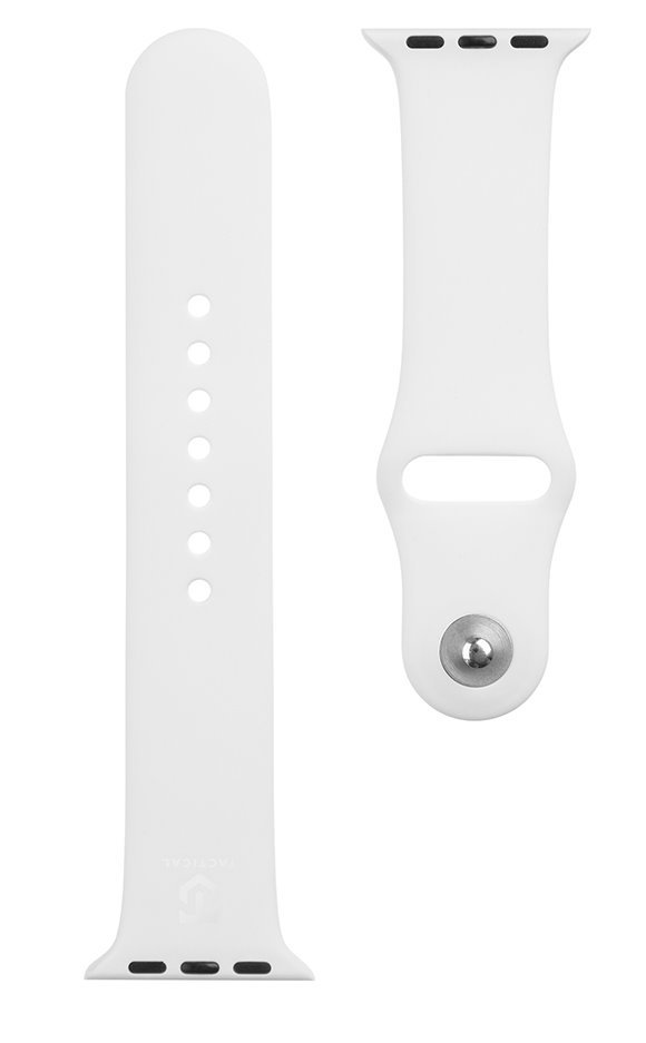 Taktický silikónový remienok pre Apple Watch 1/2/3/4/5/5/6/7/8/SE 38/40/41 mm White - White