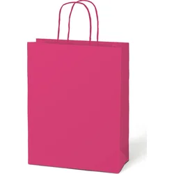 Taška dárková T 5 kraft 260x320x100 růžová, 6ks