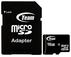 TEAM 16GB Micro SDHC/ Class 10/ + SD adaptér