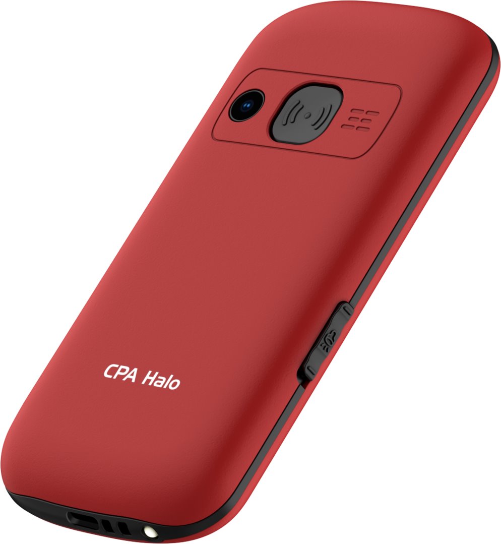 Telefon CPA Halo 21 Senior červený s nabíjecím stojánkem