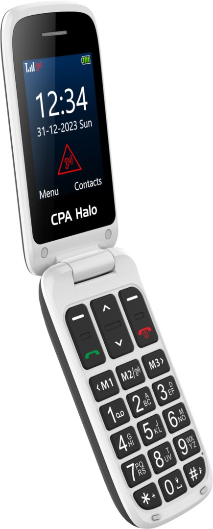 Telefon CPA Halo 25 Senior černý s nabíjecím stojánkem