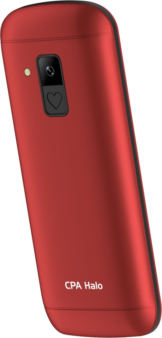 Telefon CPA Halo 28 Senior červený s nabíjecím stojánkem