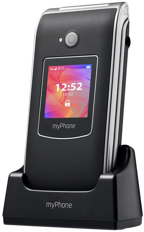 Telefon myPhone Rumba 2 černý s nabíjecím stojánkem