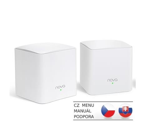 Tenda Nova MW5c (2-pack) WiFi AC1200 Mesh Gigabit systém Dual Band, 4x GLAN/GWAN, SMART CZ aplikácia