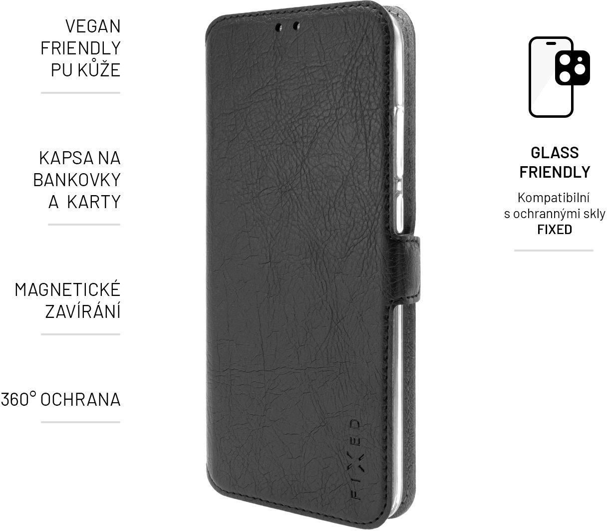 Tenké Pouzdro Typu Kniha Fixed Topic Pro Xiaomi Redmi 10c černé Fixtop 907 Bk Tsbohemiacz 5554