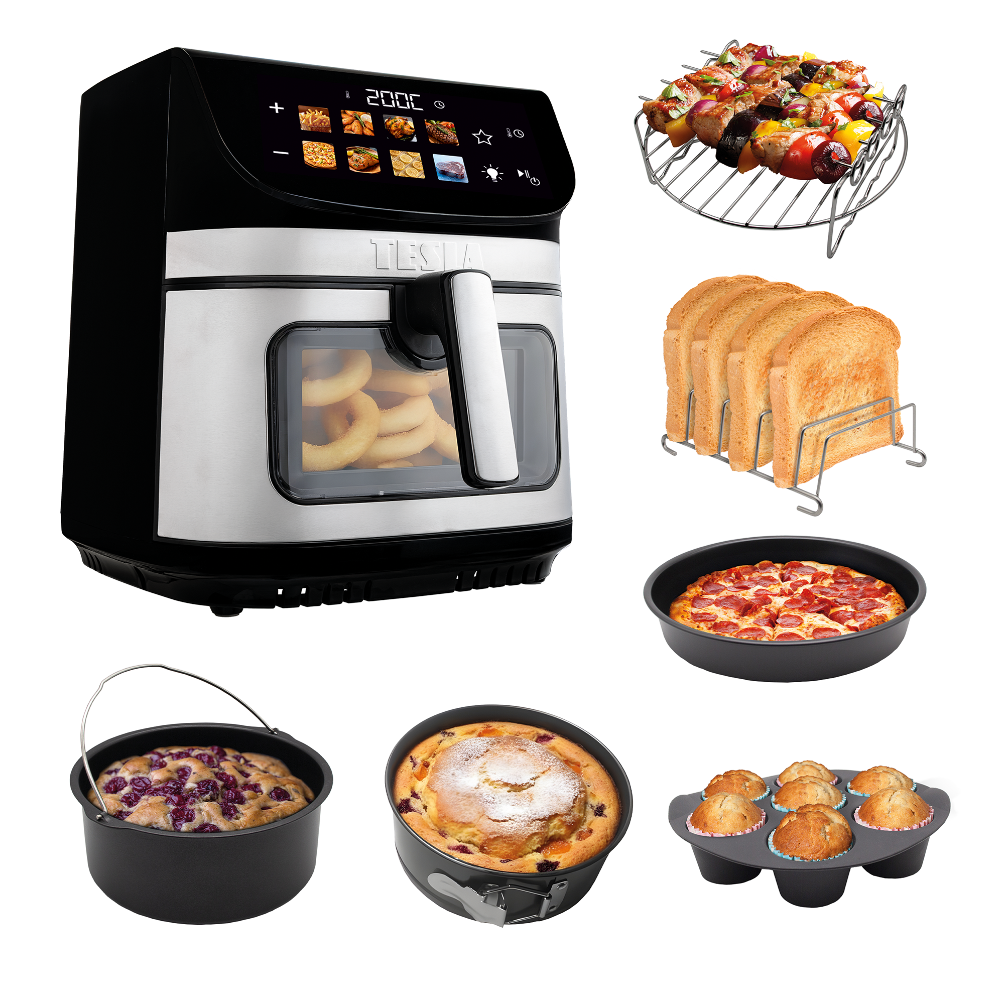 Teplovzdušná fritéza TESLA AirCook DualHeat QD73 XXL