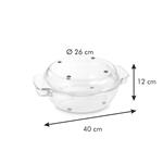 Tescoma Kulatý pekáč s poklopem GrandCHEF 32 cm, skleněný  