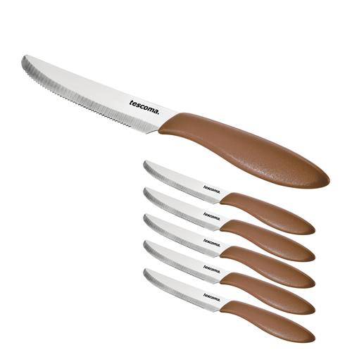 Tescoma Nůž jídelní PRESTO 12 cm, 6 ks, hnědá  