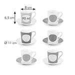 Tescoma Šálka na espresso s podšálkou myCOFFEE, 6 ks, Cukor