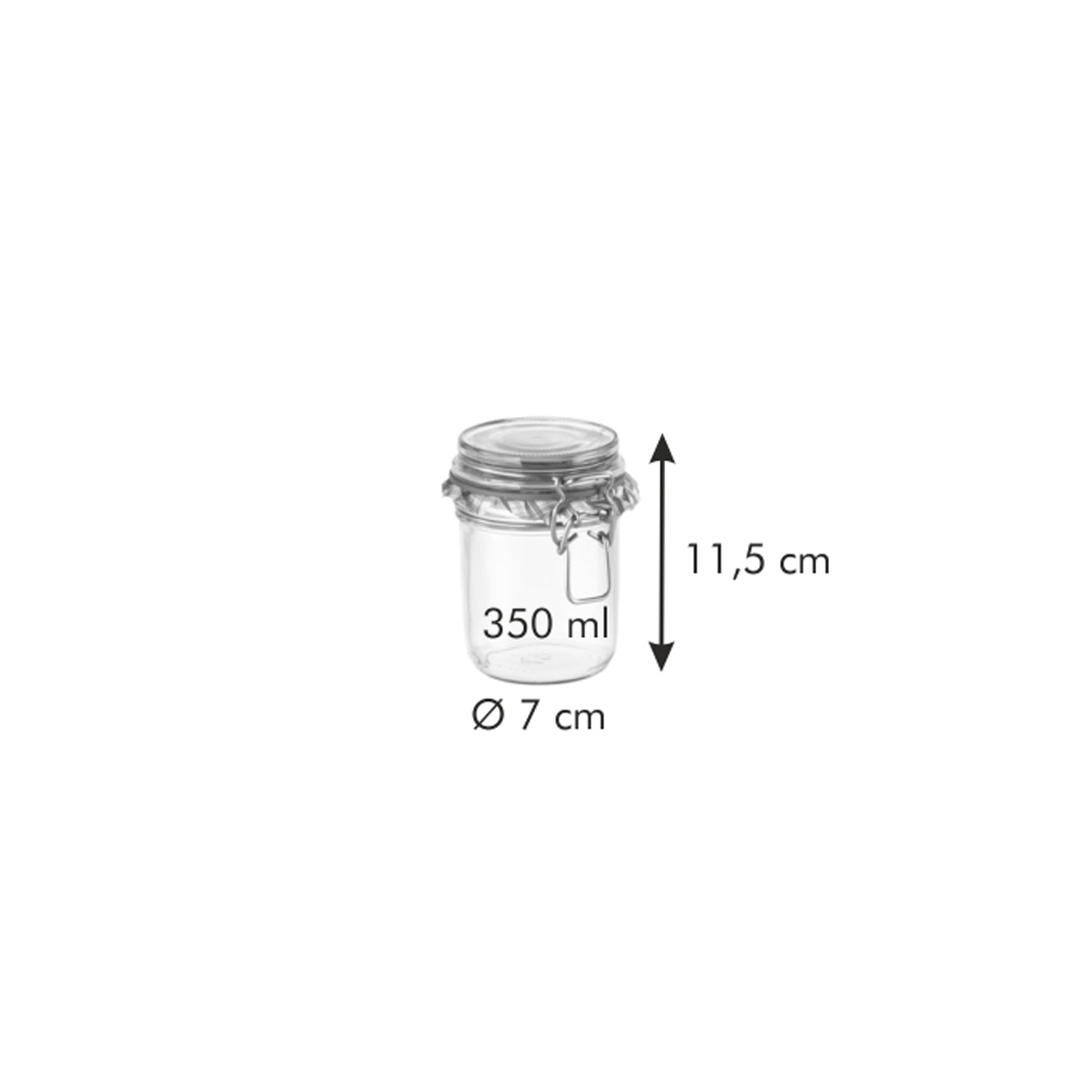 Tescoma Zavařovací sklenice s klipem Tescoma DELLA CASA, 350 ml (895142 ...