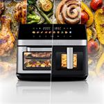 TESLA AirCook DualZone Q787 XXL Deluxe - multifunkční duální digitální horkovzdušná fritéza