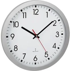 TFA analogové nástěnné hodiny řízené rádiovým DCF signálem 60.3522.02 - stříbrné