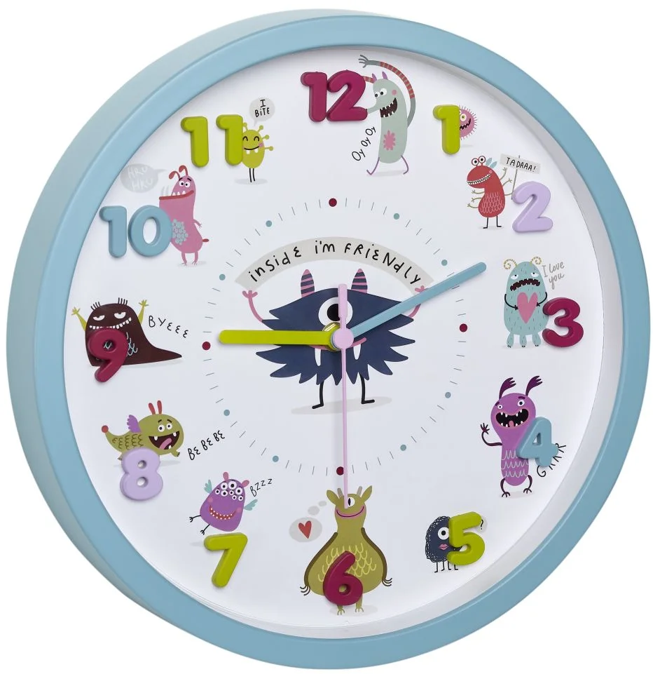 TFA detské nástenné hodiny 60.3051.20 LITTLE MONSTERS TFA60.3051.20