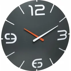TFA nástenné hodiny s rádiovo riadeným časom 60.3536.10 CONTOUR - čierne TFA60.3536.10